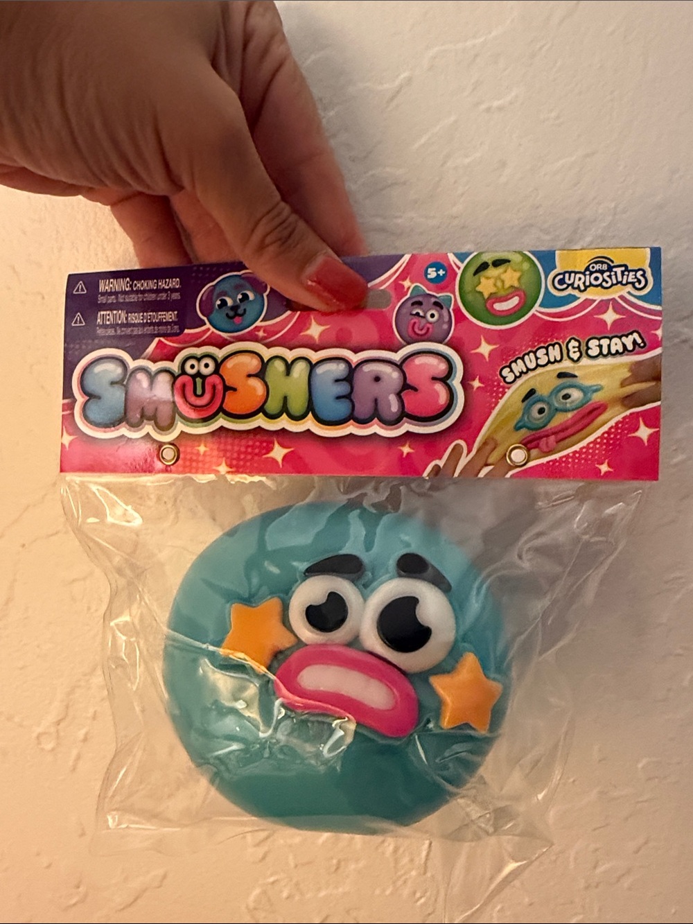 Smushers Teal Star-Face Squishy Toy by Smushers